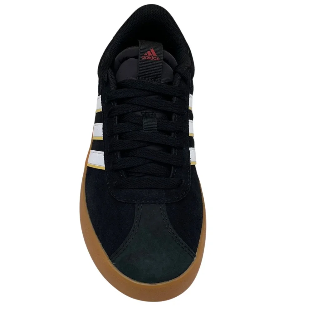 Adidas Men's Big Boys VL Court 3.0 Suede Sneakers Size 4 Black Classic Style